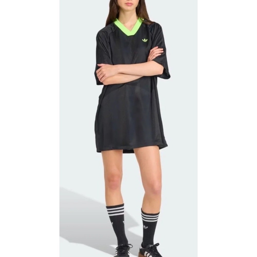 Adidas Soccer Dress Adicolor Soccer Jacquard Oversized Dress Size L(7-b70)